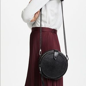 Rebecca Minkoff Black purse with fur strap